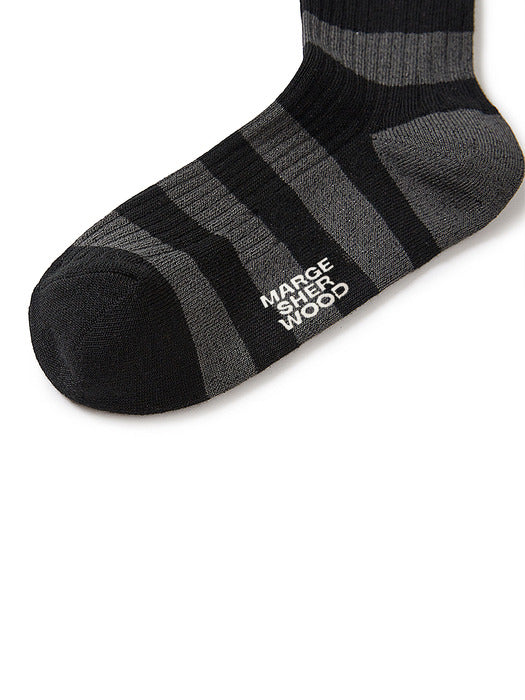 Margesherwood Metal Stripe Socks black stripe