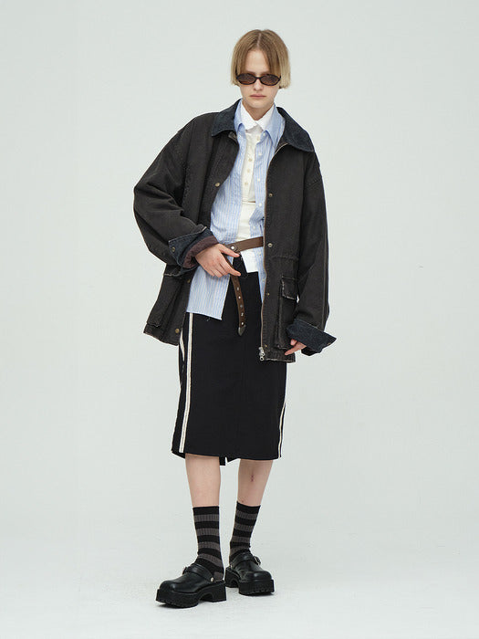 Margesherwood Metal Stripe Socks black stripe