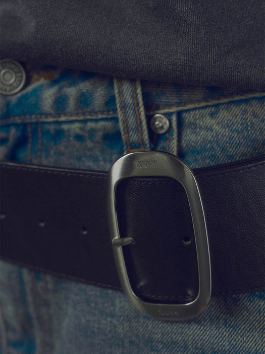 Raive Leather Big Buckle Belt