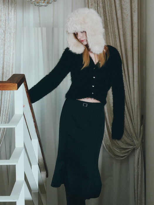 raive Mermaid Midi Skirt in Black VW4AS328-10 - View 3