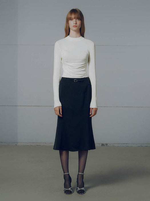 raive Mermaid Midi Skirt in Black VW4AS328-10 - View 2