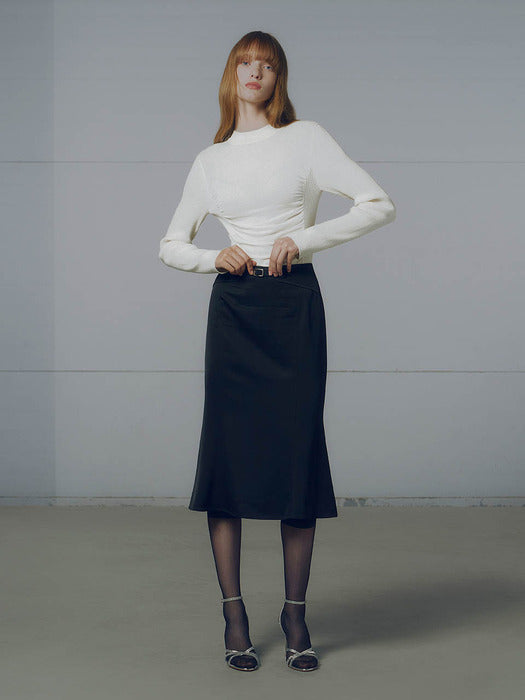 raive Mermaid Midi Skirt in Black VW4AS328-10