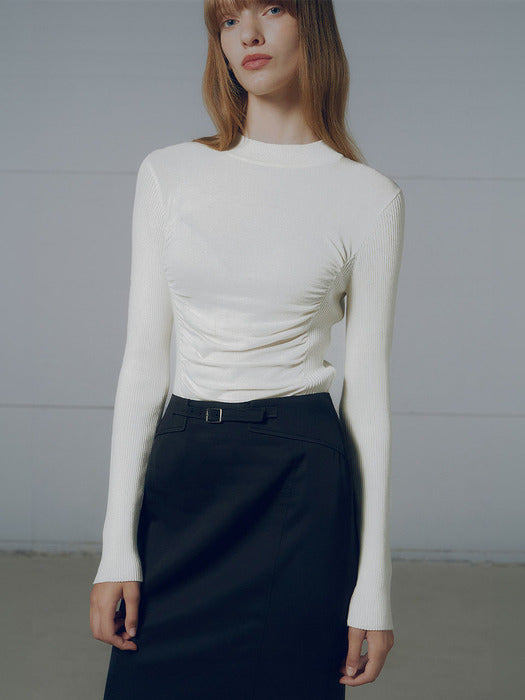 Raive Shirring Slim Knit