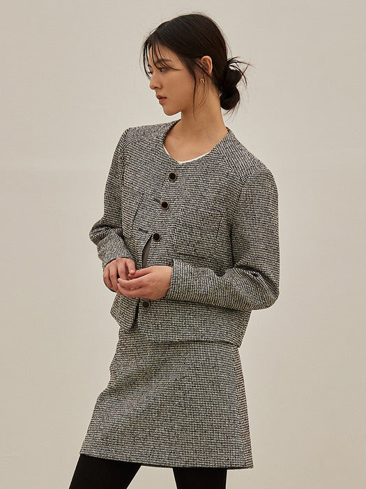 Wconcept_Mango_Maniplease Mango Maniplease Burd Tweed Mini Skirt