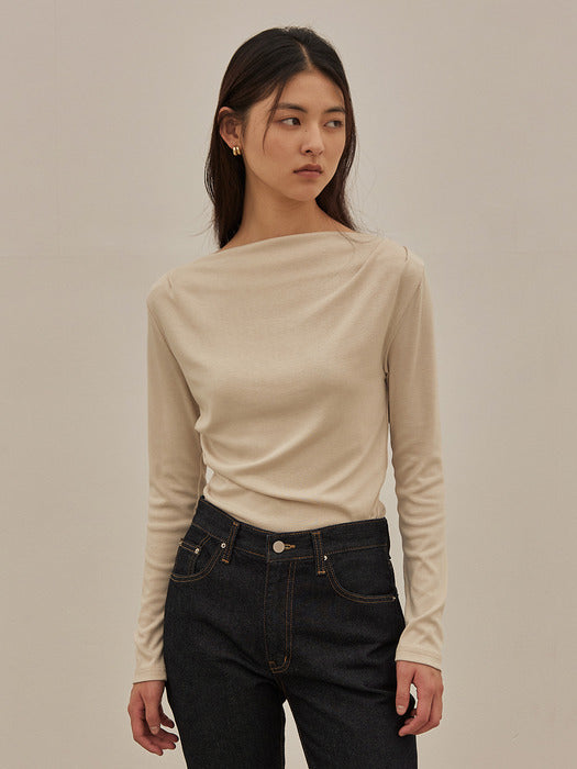 [wconcept_mango_maniplease] Liv Drape Tee (3colors)