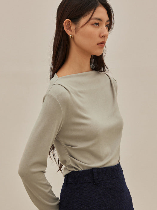 [wconcept_mango_maniplease] Liv Drape Tee (3colors)