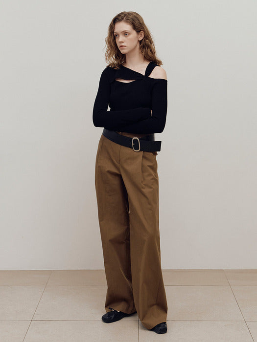 [raive] Wide Tuck Pants VW4AL353_2color