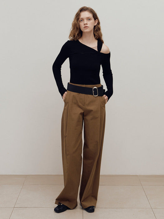 [raive] Wide Tuck Pants VW4AL353_2color