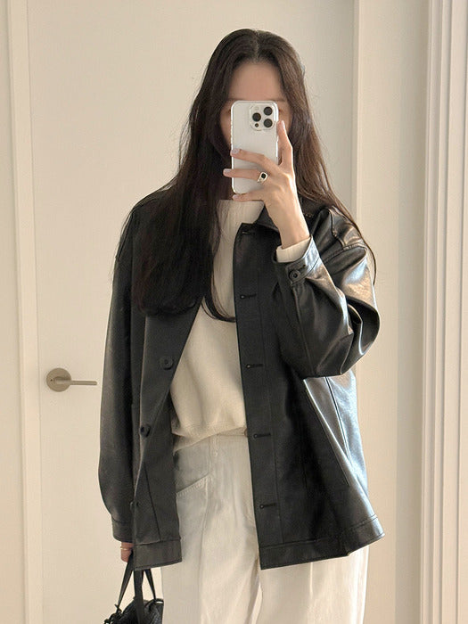 Mango Maniplease NU Leather Jacket