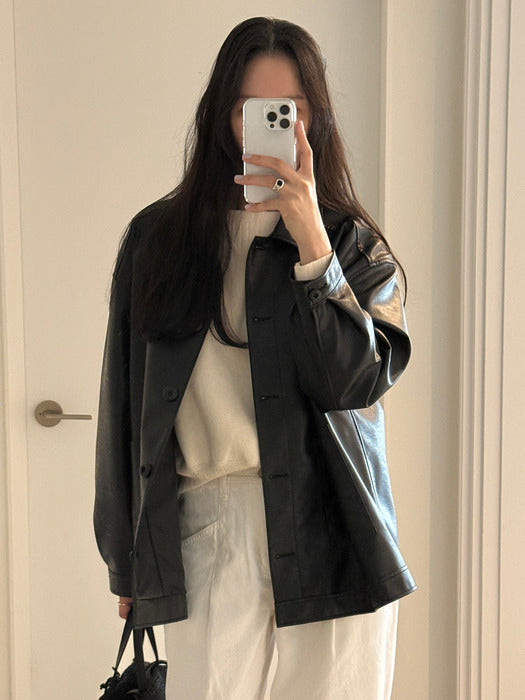 Mango Maniplease NU Leather Jacket