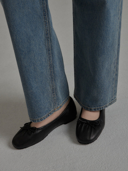 Mango Maniplease Born Shirring Flat Shoes
