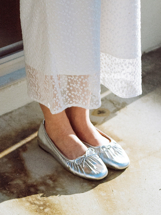 Mango Maniplease Born Shirring Flat Shoes