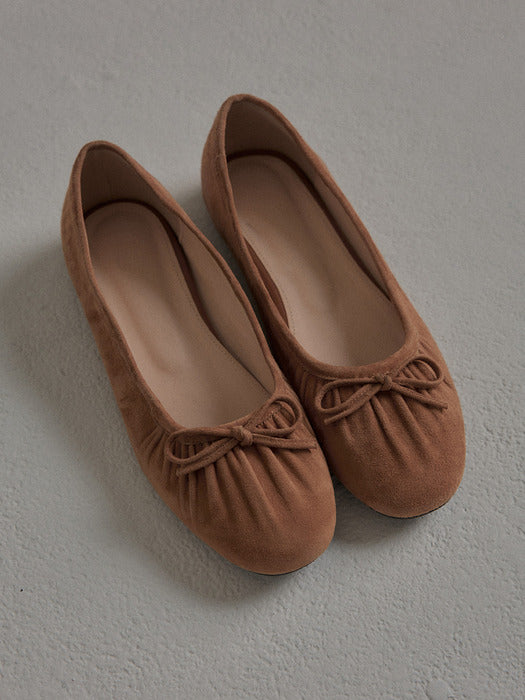 Mango Maniplease Born Shirring Flat Shoes