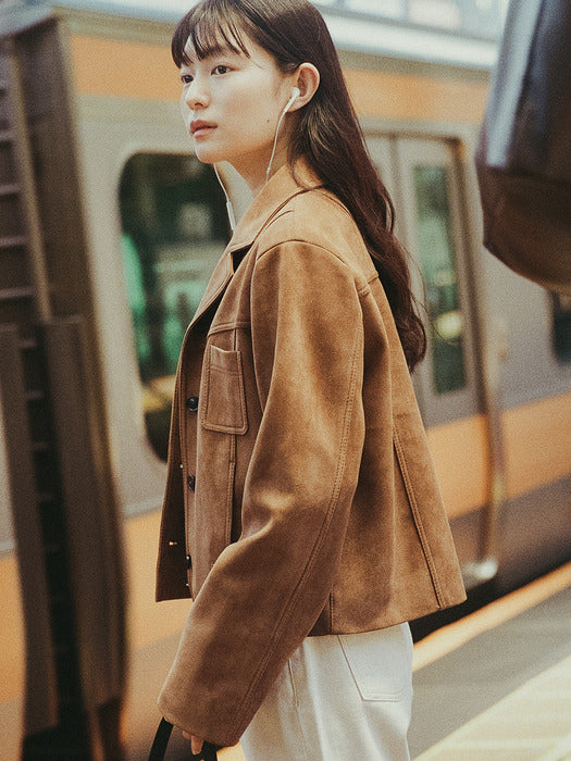 Mango Maniplease Cove Suede Jacket