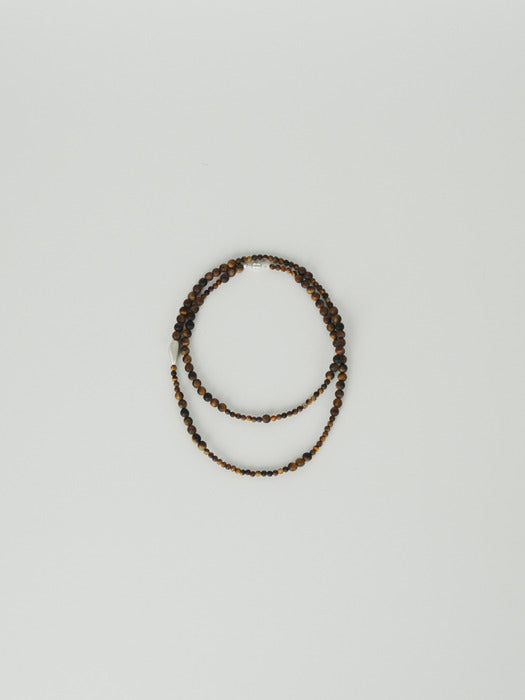 [moia] umbra long necklace (brown mix)