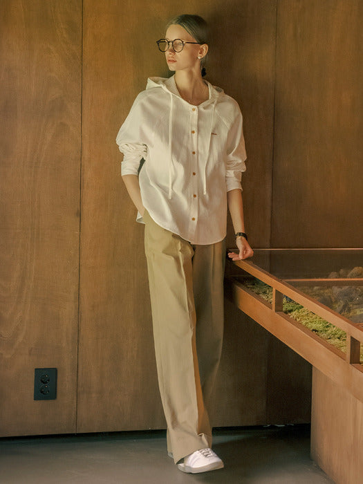 [TILLIDIE] Relax cotton twill pants_Beige