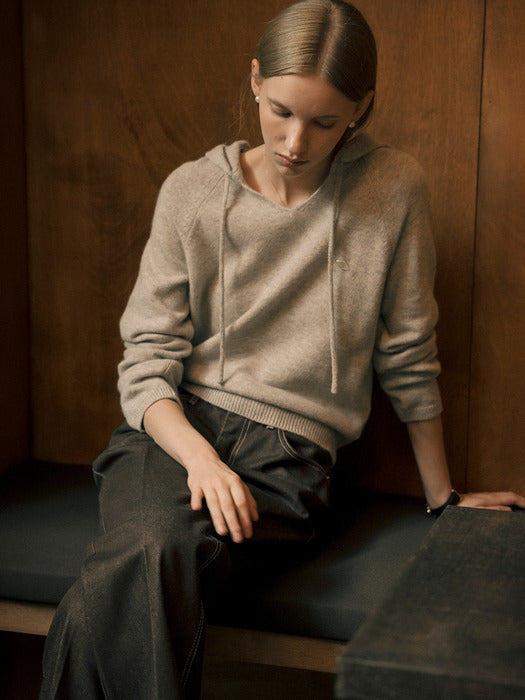 [TILLIDIE] Lucid stitch point straight denim pants_Brown