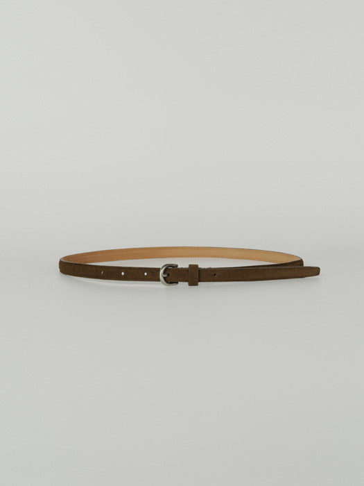 suede belt (brown)