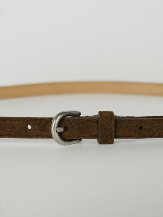 suede belt (brown)