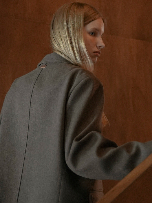 [TILLIDIE] Hazle wool single blazer jacket_Brown