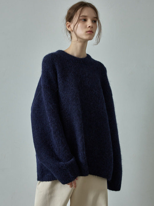 Alpaca Cloud Knit_midnight navy
