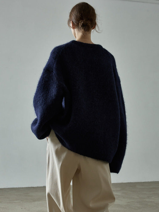 Alpaca Cloud Knit_midnight navy