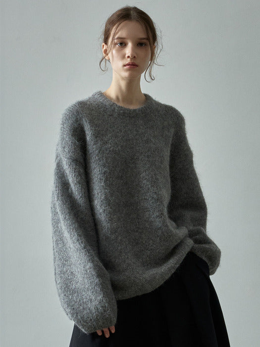 Alpaca Cloud Knit - Charcoal