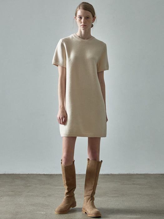 90s Knitwear Dress_ivory