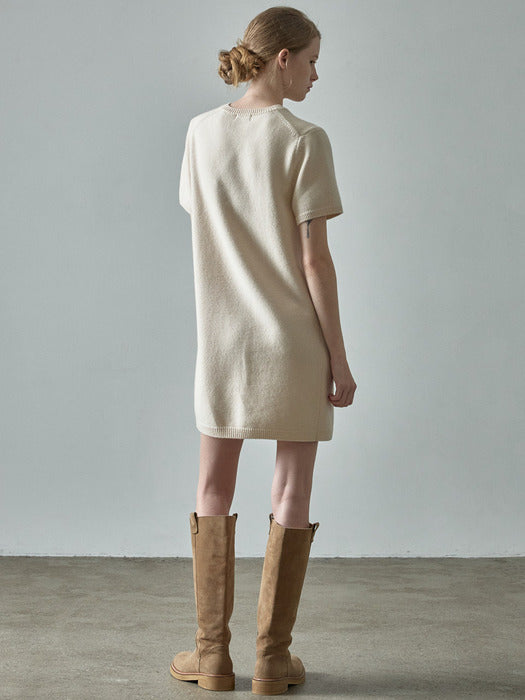 90s Knitwear Dress_ivory