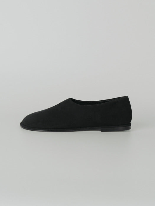 [moia] suede flat shoes (black)