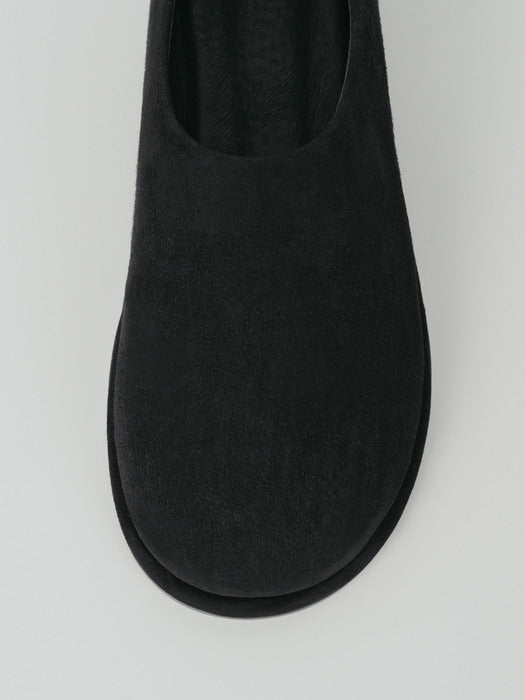[moia] suede flat shoes (black)