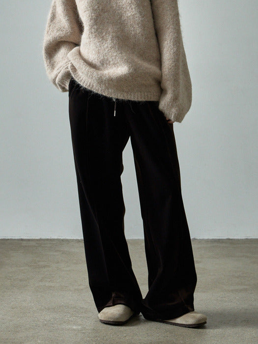 Relaxed Velvet Pants_brown