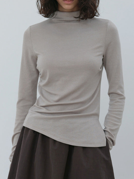 [moia] wave turtleneck (oat gray)