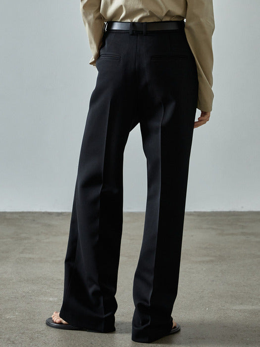 Classic Wool Bootcut Pants_black