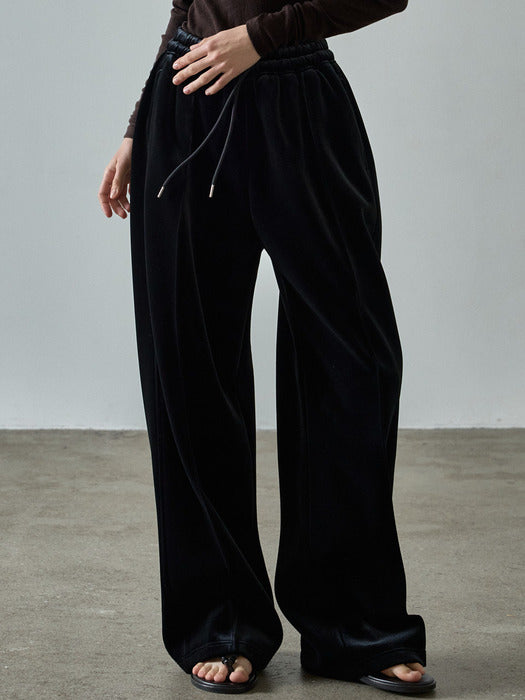 Relaxed Velvet Pants_black