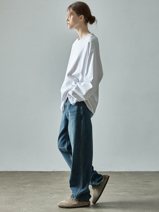 Facade Pattern Classic Tapered Denim vintage washing