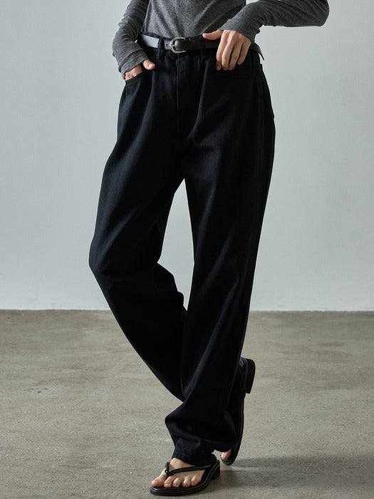 Facade Pattern Classic Tapered Denim vintage black