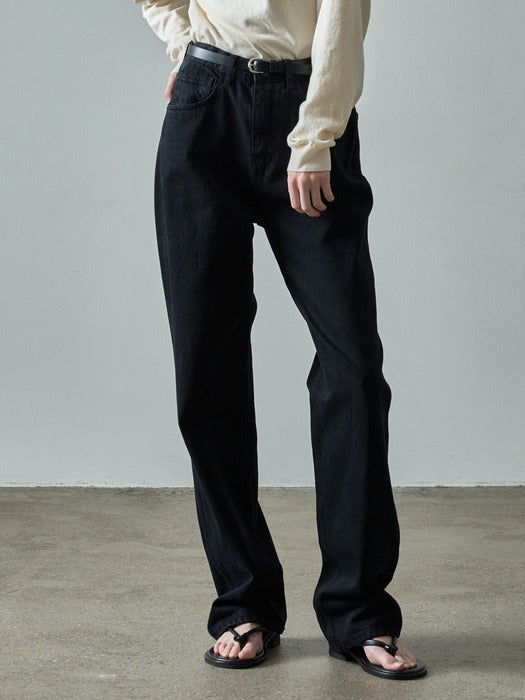 [facade pattern] Classic Tapered Denim_vintage black