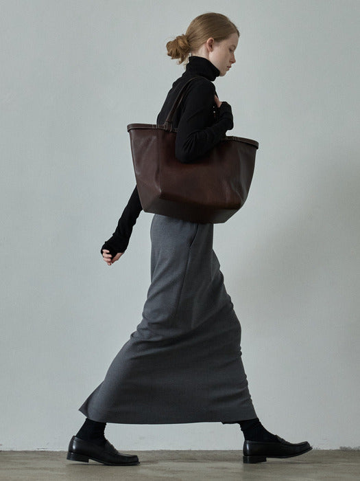 [facade pattern] Celery Leather Back_chocolate