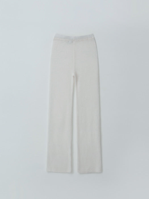 sheer knit pants (ivory)