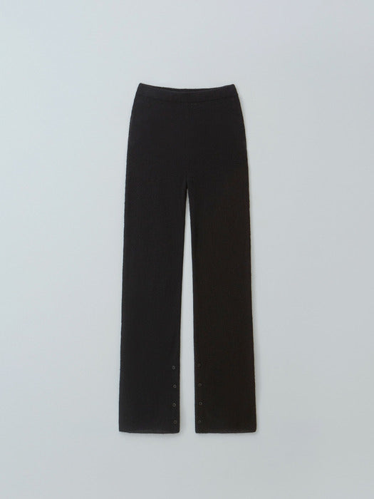 [moia] sheer knit pants (black)