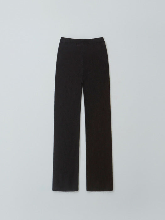 [moia] sheer knit pants (black)