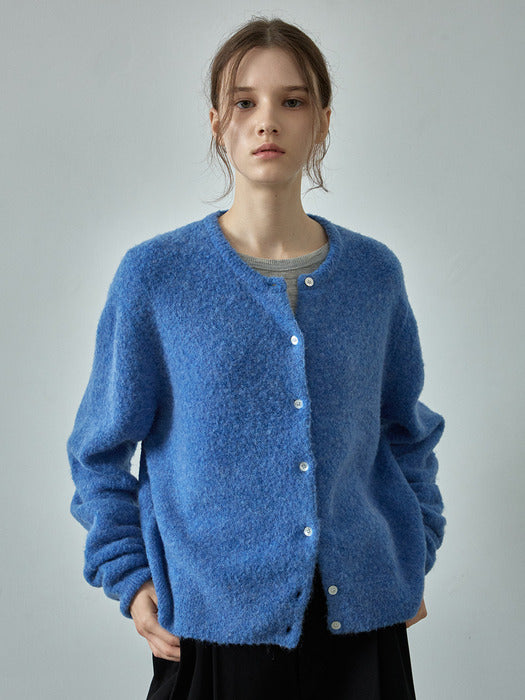 Alpaca Essential Cardigan - Blue