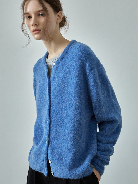 Alpaca Essential Cardigan - Blue