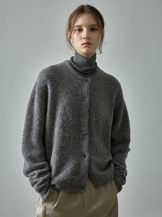 Alpaca Essential Cardigan_charcoal