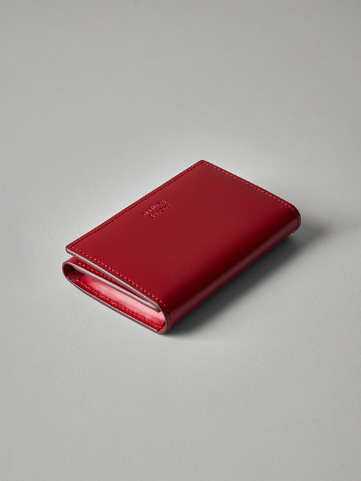 Facade Pattern Classic Card Wallet red