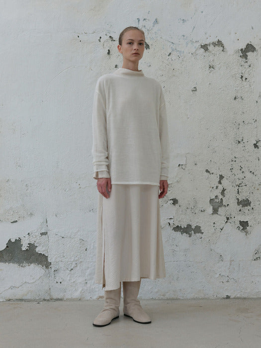 [moia] boatneck sheer knit (ivory)