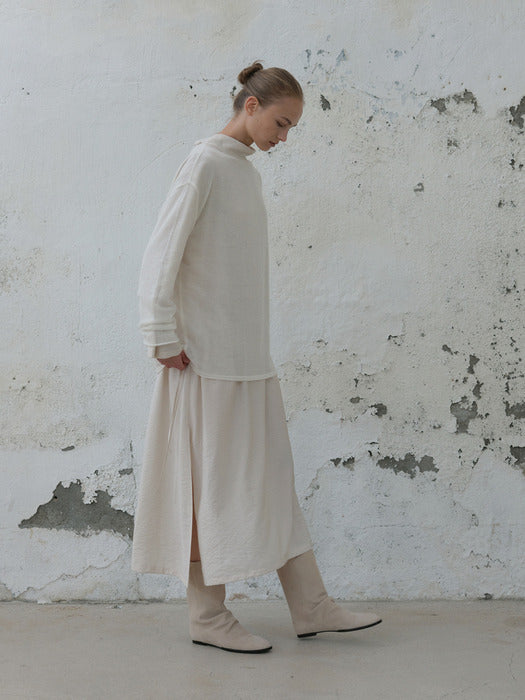 [moia] boatneck sheer knit (ivory)