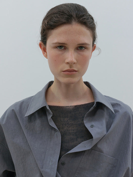 [moia] boatneck sheer knit (stone navy)