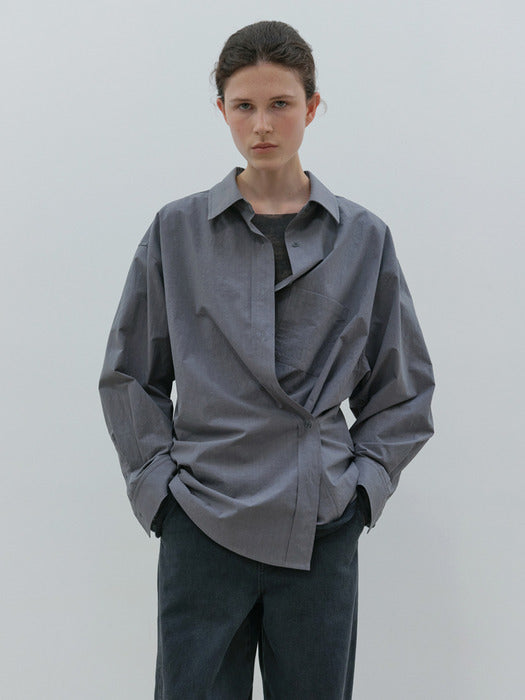 [moia] boatneck sheer knit (stone navy)